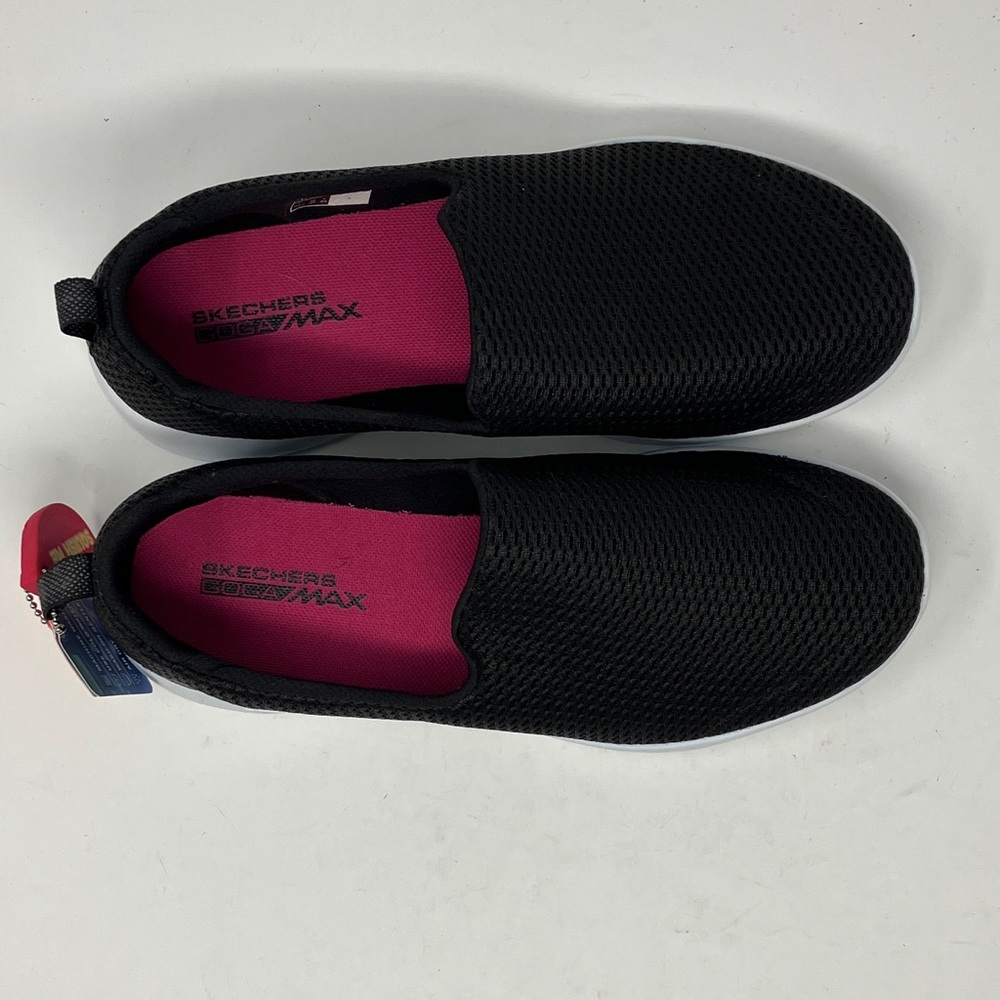 Skechers GO WALK JOY Slip-ons Black/White Size 7.5 Wide Fit Ortholite - Picture 8 of 15